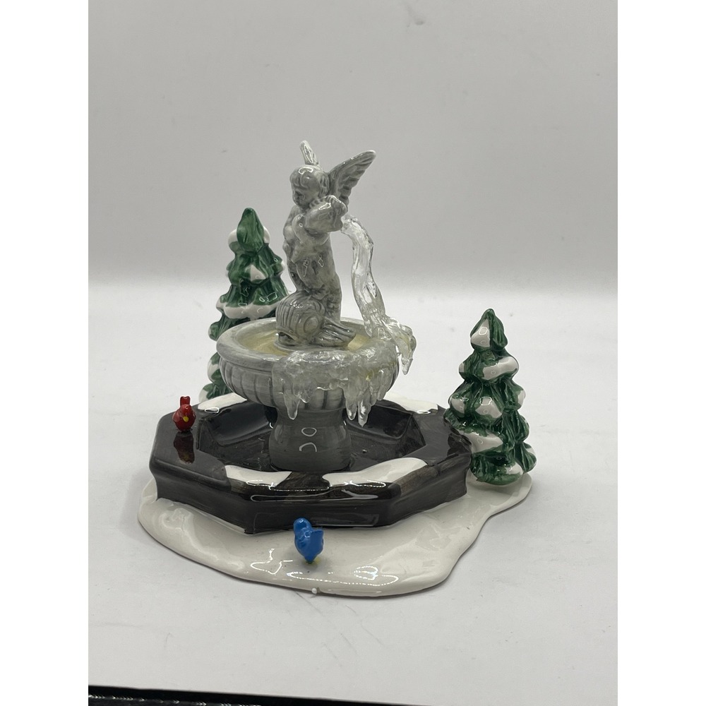 Department 56 Snow Village Winter Fountain Handpainted Ceramic Accessory 5409-7 - Picture 5 of 9